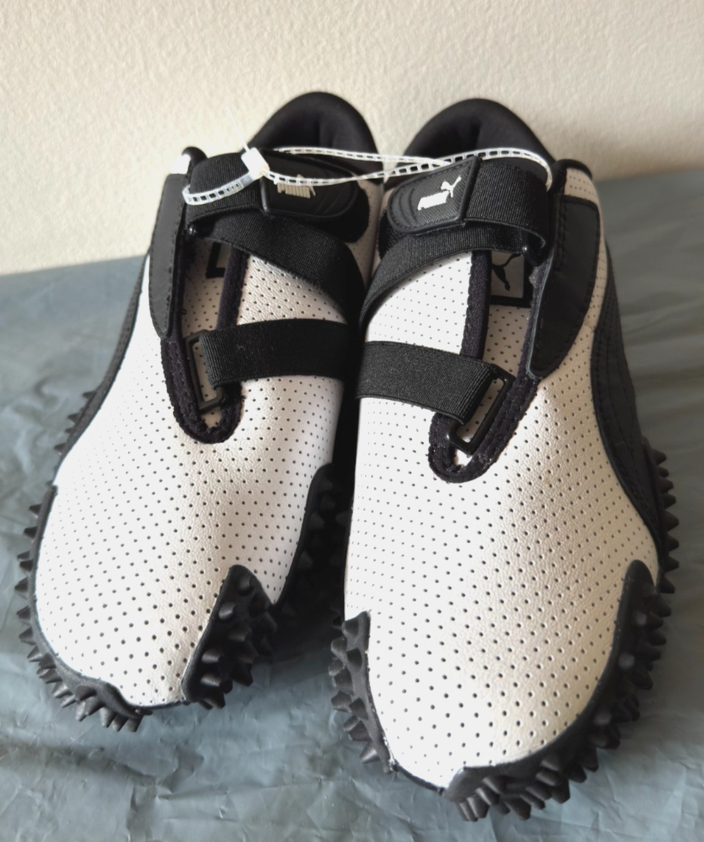NWT Puma Mostro Perf White Black Leather Shoes Sneaker Women's 9